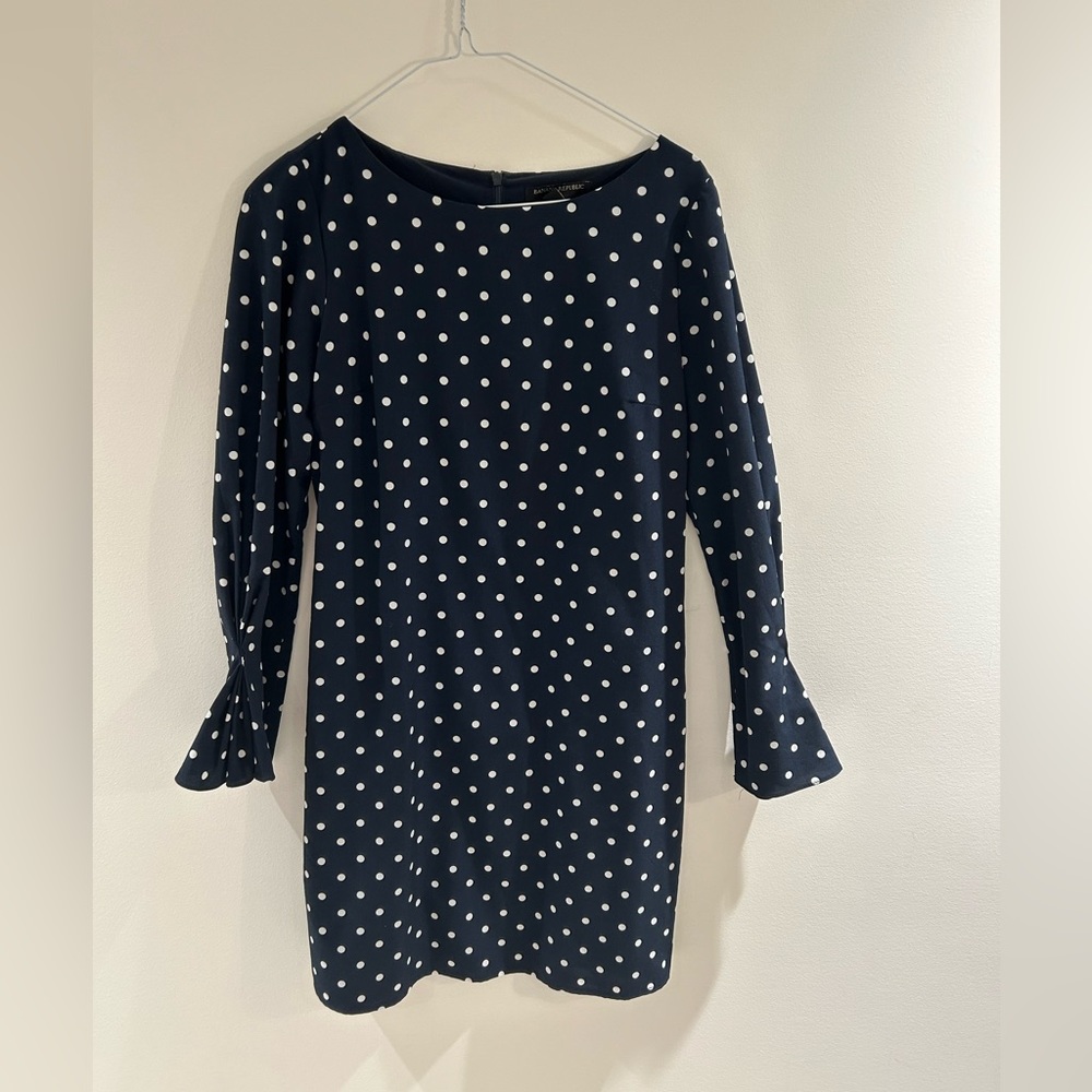 Blue Banana Republic dress.